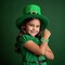 54pcs St. Patrick's Day Rubber Bracelets Silicone Wristbands Green Shamrock Irish Stretchy Silicone Bracelet for Women Men School Party Favors Supplies Decoration